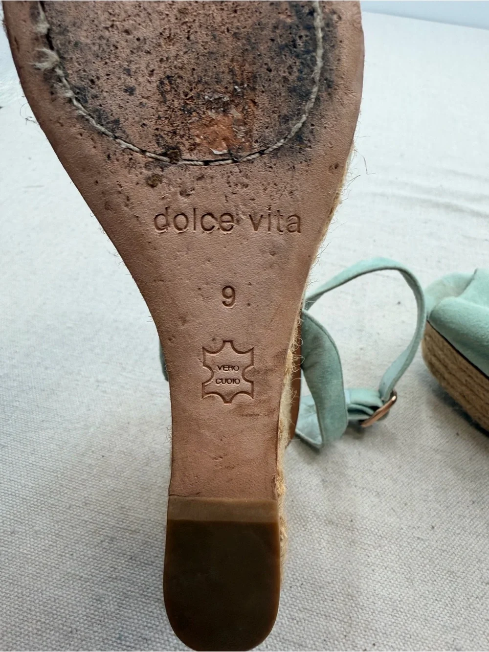 Dolce Vita Women’s Mint Green Espadrille Wedge Sandals